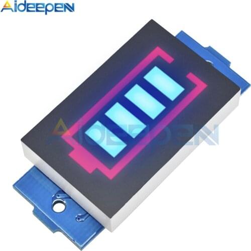 1S 1 Series Lithium Battery Capacity Indicator Module 3.7V Blue Display Electric Vehicle Battery Power Tester