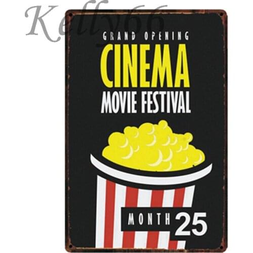 [ Kelly66 ] Popcorn Metal Sign Tin Poster Home Decor Bar Wall Art Painting 20*30 CM Size y-1928