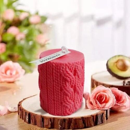 DIY round Silicone Mold Cylindrical Fondant Cake Modeling Mold Aromatherapy Gypsum Mold Baking Tool