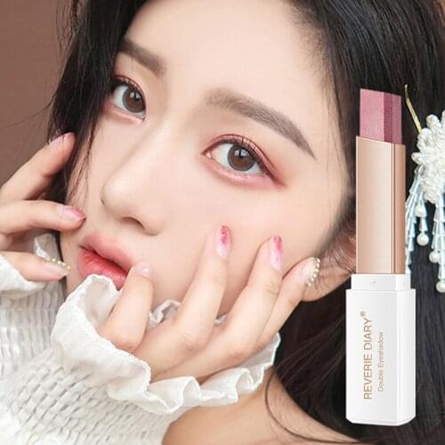 Korean Cosmetics Two Tone Eyeshadow Bar Makeup Eyeshadow Stick Eye Shadow Pencil Pen Beauty Tool NEW