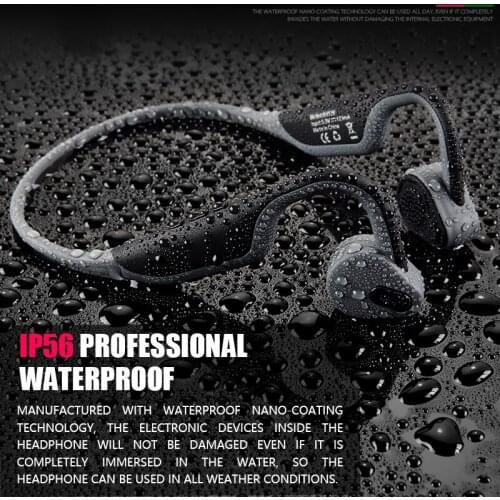 2019 Hot original Sales Waterproof Bone Conduction BH128 Bluetooth V5.0 Neck-strap Earphones Intelligent Noise Reduction