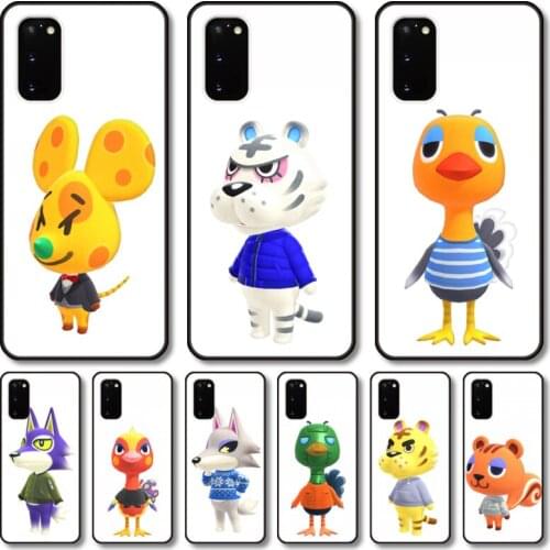 Lovely animals Phone Case For Samsung Galaxy Note S21 20 10 9 E Lite UW Ultra 5G PRO Black Shell Cover