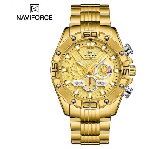 Men Military Sport Wrist Watch Gold Quartz Steel Waterproof Watches Multifunction Male Clock Watches Relogio Masculino