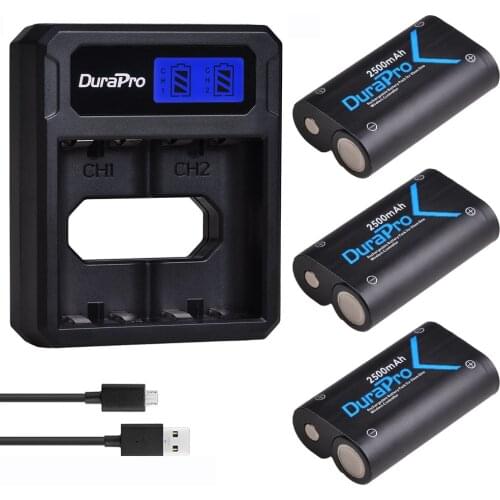 3x Battery for Xbox One / Xbox One S / Xbox One X /Xbox One Elite Wireless Controller Gamepads + LCD USB Charger