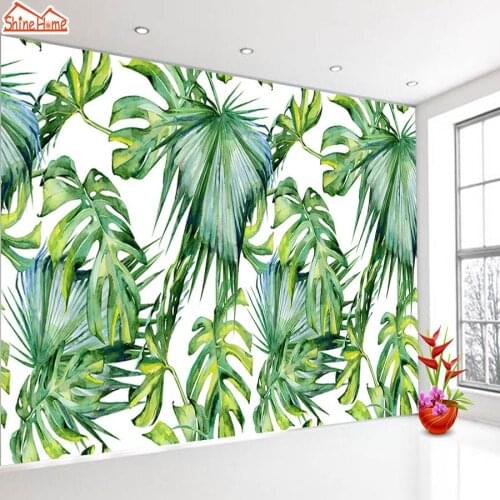 3d Photo Mural Wallpaper Nature Wallpapers for Living Room Wall Papers Home Decor Paper Bedroom Peel and Stick Banana Leaf Rolls