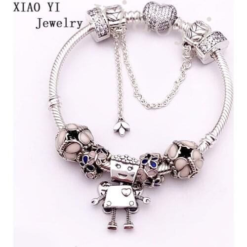 XIAOYI 2020 NEW S925 Spring love wheat butterfly surround flower Girl Garden series high quality bracelet wedding gifts female