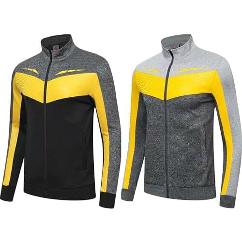 New Running Jacket Long Sleeve Sports Zipper Running Training Clothing Comfortable Men Gym Jogging Fitness Tops