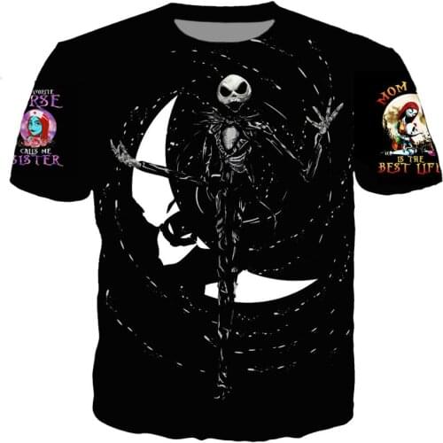 LBGs new 3D printed Christmas nightmare T-shirt, grotesque urban night T-shirt, mens and womens fashion casual T-shirt