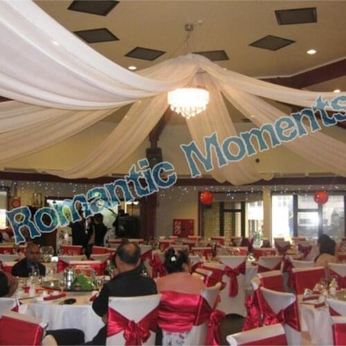 10 pieces Canopy Drapery For Wedding Fabric Decoration Wedding Roof Drape Fabric 0.7m*8m per piece Roof polyester knitted fabric