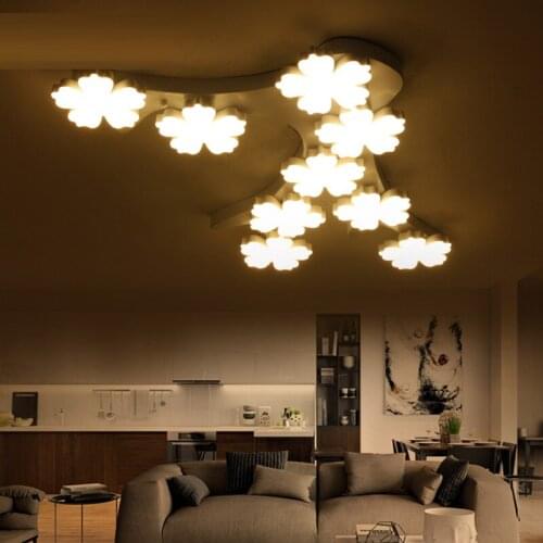 Creative Plum Blossom Led Ceiling Lamp Atmosphere Living Room lights Warm Bedroom Lamps Modern Acrylic light