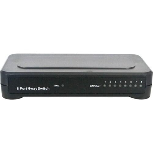 8 Port 10/100Mbps Fast Network Ethernet Switch Hub Support Computer PC Tablet Company Camera LED Screen Share Data