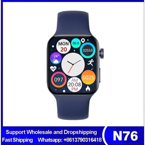 N76 Smart Watch Series 7 Bluetooth Call 1.75" Men Women Heart Rate Blood Pressure Wireless Charging Smartwatch for Android IOS
