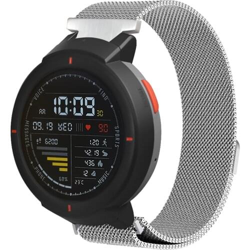 Replacement Metal Milanese Watch Band Strap Magnetic Loop Wristband Straps For Huami Amazfit Verge 3 Silver