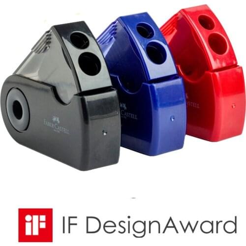 LifeMaster Faber Castell Mini Sleeve Pencil Sharpener 4pcs/lot Single/Double Hole with container blacklead & color pencils 1827