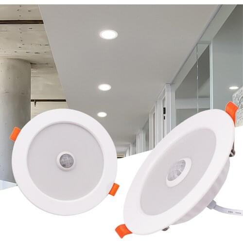 LED Recessed Downlight PIR Motion Sensor LED Ceiling Lamp Downlight Light 3W 5W 9W 18W 220V Smart Spot Led Downlight
