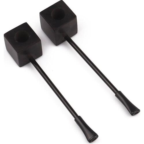 Top Grade Ebony Wood Pipes Square Portable Creative Smoking Pipe Herb Tobacco Pipe Gifts Narguile Grinder Smoke Mouthpiece