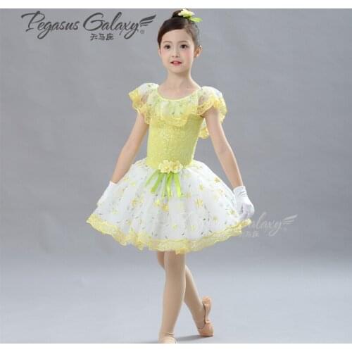X2034 Childrens Ballet Dance Dress Kids Stage Performance Dancing Dress Spanish Kitri Ballet Long Tutu Dress Ballet Leotard