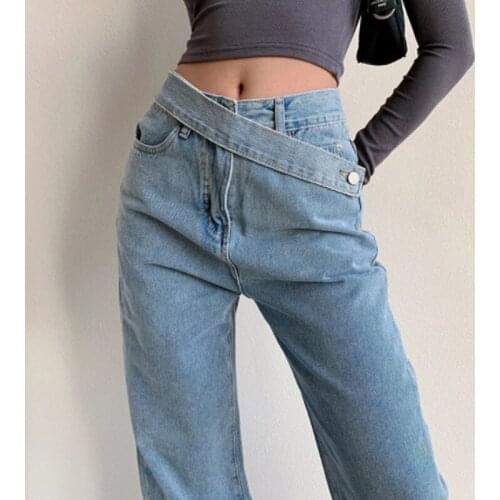 2021 Autumn Black Blue Jeans Women Wide Leg Pants Femme High Waist Mom Trousers Casual Loose jeans Pantalones Spodnie Damskie