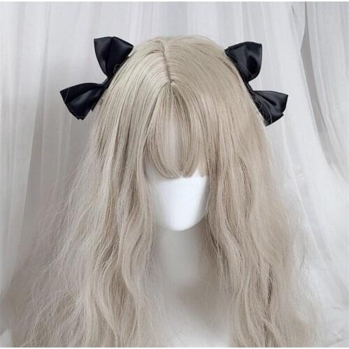 1pair Lolita Bow Hair Clip Hair Accessories Side Clip Hairpin Hair Ornament D779