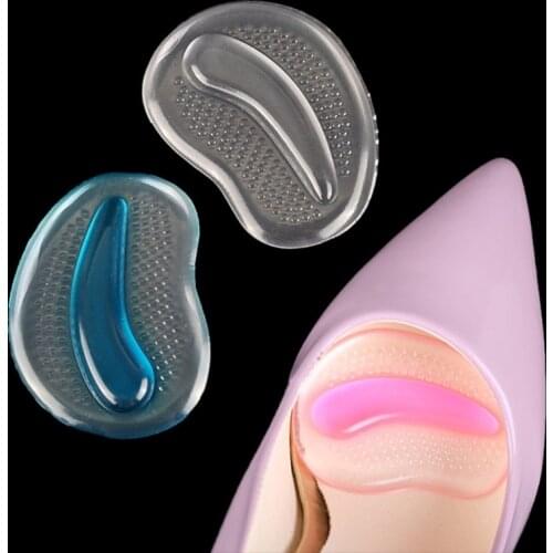 1Pair Silicone Shoe Pads Foot Care Forefoot Patch Insoles High Heels Anti-Slip Pain Relief Invisible Arch Support Gel Cushions
