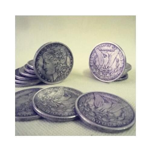 10 Pcs/Lot Steel Morgan Dollar (3.8cm Dia) - Coin Magic Tricks,Gimmick,Props,Accessories Magic,Appearing/Disappearing,Illusions