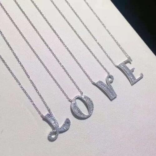 2pcs/lot Womens High Quality Classic English letter-shaped CZ jewelry accessories Pendants