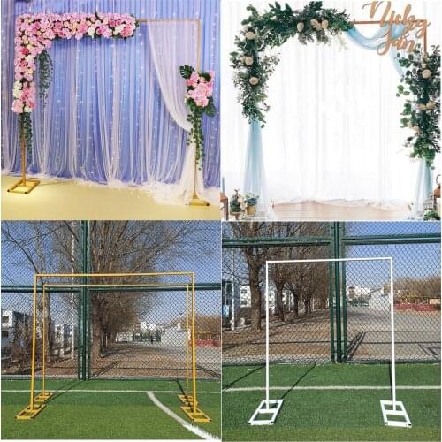 Wedding Stage Background Frame Wrought Iron Decorative Flower Stand Custom Wedding Square Arch Shelf Wedding Decor