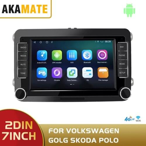Android 10.0 7inch Car Radio Car Video Player WIFI GPS RDS IPS Touch Screen Bluetooth 2din Android Car Audio For VOLKSWAGEN GOLF