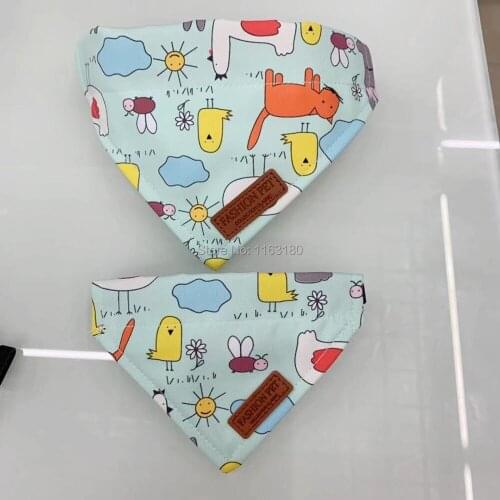 Dog Bandanas Pet Neckerchief Scarf Waterproof Saliva Towel Bow Ties Cat Dog Scarf Dog Accessories