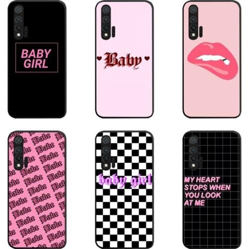 Baby Babe Babygirl Honey Line Phone Case For Huawei Nova 6se 7 7pro 7se honor 7A 8A 7C 9C Play