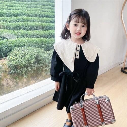 Black Girls Kids Dress Spring Summer Baby Tops Bottoming Children Clothes Special Occasion Long Sleeve Beach Outdoor High Qualit