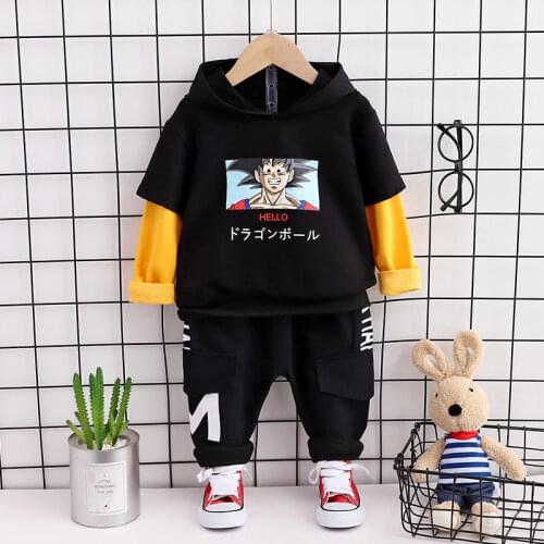 Children Cotton Out Clothes Spring Autumn Baby Boys Girls Cartoon Hoodies Pants 2Pcs/sets Infant Kids Fashion Toddler Tracksuits