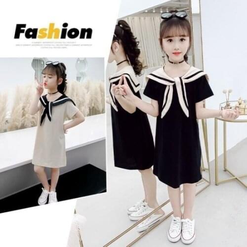 Kids Princess Dresses 2021 Summer New Baby Girls Short Sleeve T Shirt Dress Childrens Clothing