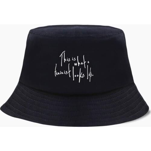 This Is What A Feminist Looks Like Bob Bucket Hats Summer Mens Panama Women Fisherman Hat Cotton Black Caps Hip Hop Beach Cap