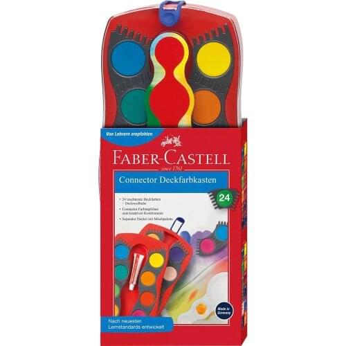 Faber-Castell Connector paint box, red, 12 - 24 colours