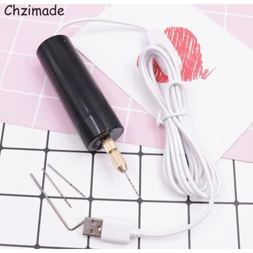 Chzimade Plastic Polymer Clay Tools Handmade Crystal Epoxy USB Mini USB Electric Hand Drill Diy Pottery Clay Modeling Tools
