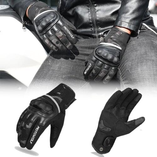 Summer Motorcycle Gloves Breathable Full Finger Moto Gloves Touchscreen Motocross Motorbike Riding Cycling Biker Gloves for BMW