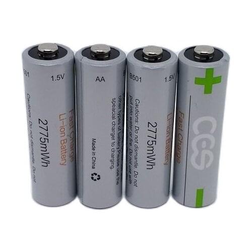 New power 4PCS 1.5V AA rechargeable lithium battery AA polymer cobalt lithium battery