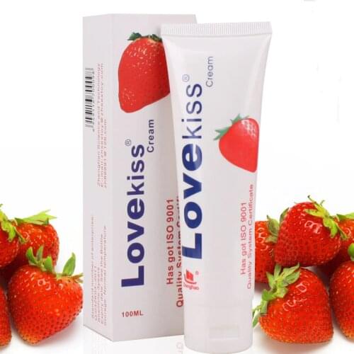 Love Kiss Strawberry Lubricant Oral Lube Sex Lubricant Lube Cream Anal Sex Vaginal Lubrication Massage Oil Sex Product 100ml