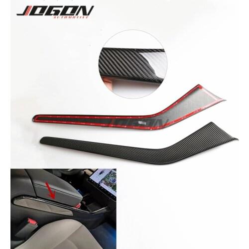 Matte & Glossy Carbon For Tesla Model 3 2017- 2020 Car Central Console Side Panel Trim Decoration Anti-scratch