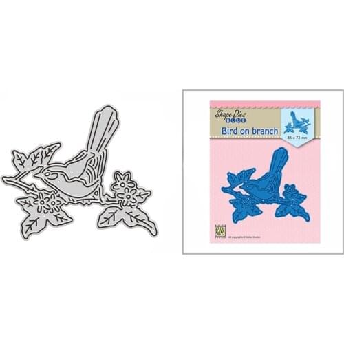 2021 New Singing Bird On Branch Metal Cutting Dies for DIY Scrapbooking Decor and Card Making Paper Craft Embossing No Stamps