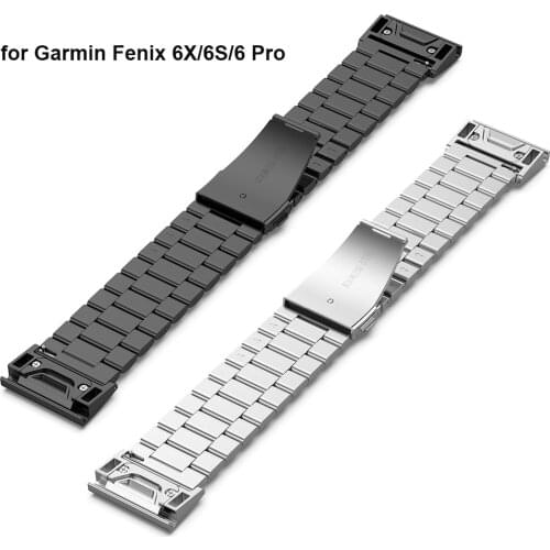 Metal Bracelet for Garmin Fenix 6X/6S/6 Pro Strap Stainless Quick Fit Watch Straps for Garmin Quatix 5/3 & Forerunner 945 Band