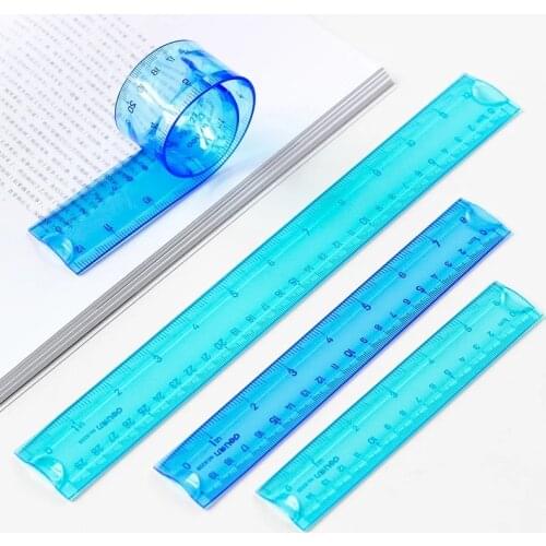Soft Ruler 15cm/20cm/30cm ruler primary school students stationery Korea simple cute school supplies creative rulers deli 6205