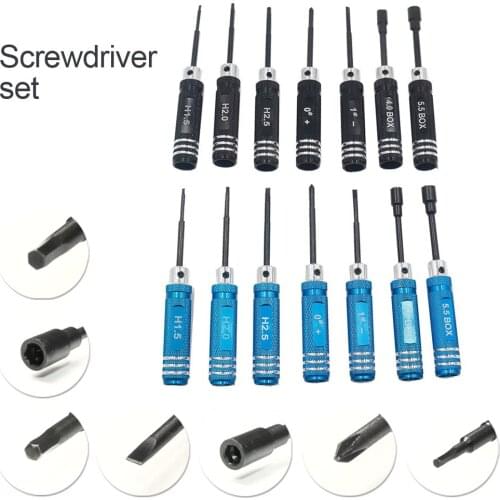 7Pcs Hexagonal Screwdriver DIY Install Removal Tools Set for RC Drone Quadcopter