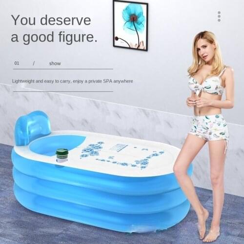Inflatable bathtub thickened thermal sauna bathtub folding bathtub bathing tub adult bathtub fumigation bathtub