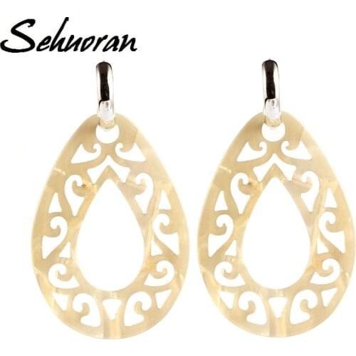 New HotSales luxury high quality big drop earrings for woman Dangle Earing Fine carving pattern Elegant Women Statement Earrings
