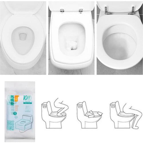 Disposable toilet seat cover waterproof safety bathroom accessory pad portable biodegradable sanitary suitable multi-toilet