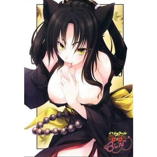 Hot Japan Anime High School DxD Kuroka Art Film Print Silk Poster Home Wall Decor 24x36inch
