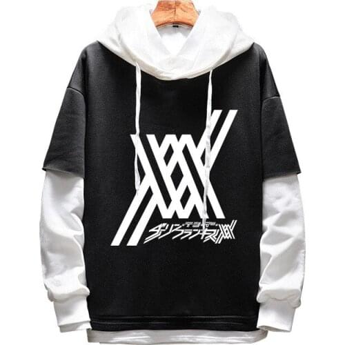 Anime Darling In The Franxx Casual Long Sleeve Hoodie Sweatshirt Men Women Oversized Hoodies Coats Male Harajuku Pullover