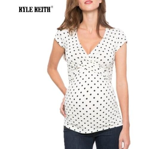 Plus Size S-xxl Womens Maternity Nursing T-Shirt Short Sleeve Breastfeeding Tops Camiseta Premama